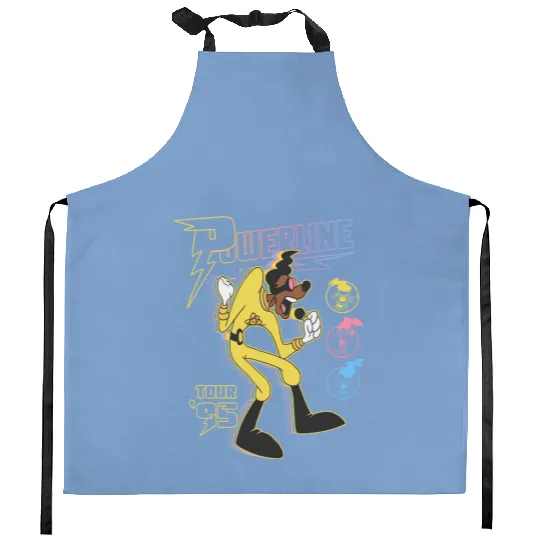 Goofy Movie Powerline Stand Out Tour '95 Double Sided Kitchen Aprons, Disneyland Goofy Powerline Kitchen Aprons