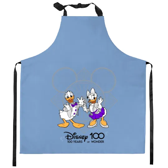 Disney 100 Years of Wonder Zip Kitchen Aprons, Donald And Daisy Duck Zip Kitchen Aprons