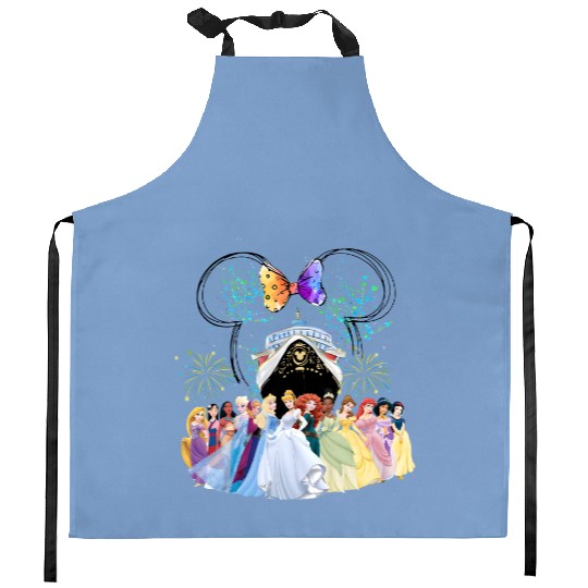 Disney Cruise Princess Kitchen Aprons, Disney Princess Kitchen Aprons, Disney Cruise Line 25th Anniversary Kitchen Aprons