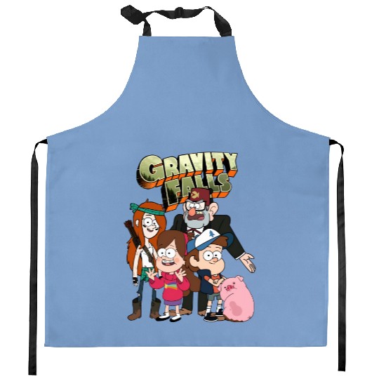 Gravity Falls Family Dynamics Kitchen Aprons, Disney Gravity Falls 90s Kitchen Aprons