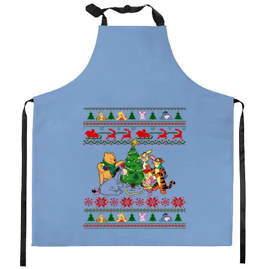 Retro Disneyland Winnie The Pooh Christmas Kitchen Aprons