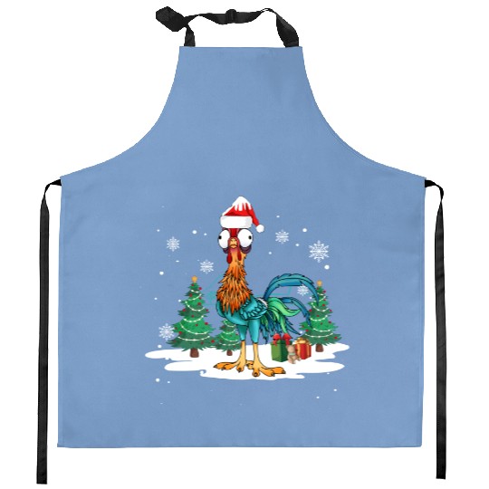 Hei Hei Moana Disney Christmas Kitchen Aprons, Funny Christmas Kitchen Aprons