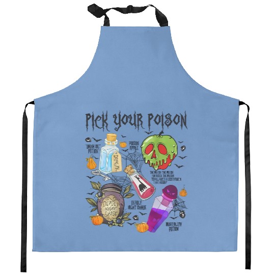 Vintage Pick Your Poison Disney Halloween Kitchen Aprons