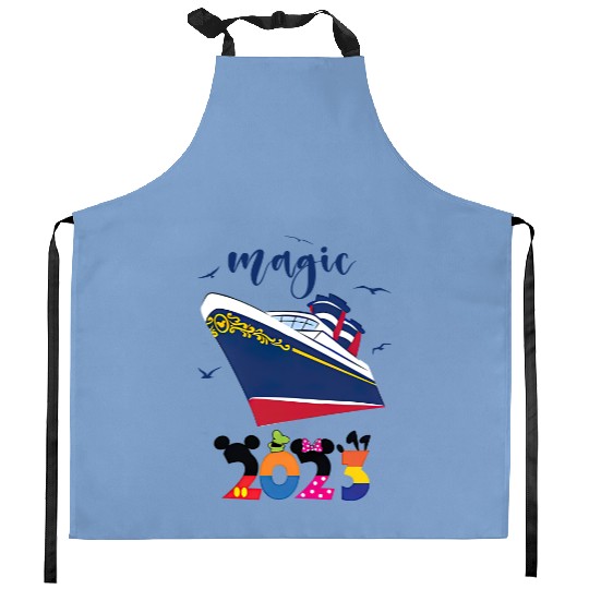 Disney Magic Cruise family Kitchen Aprons 2023, Cruise Kitchen Aprons, Disney cruise family Kitchen Aprons