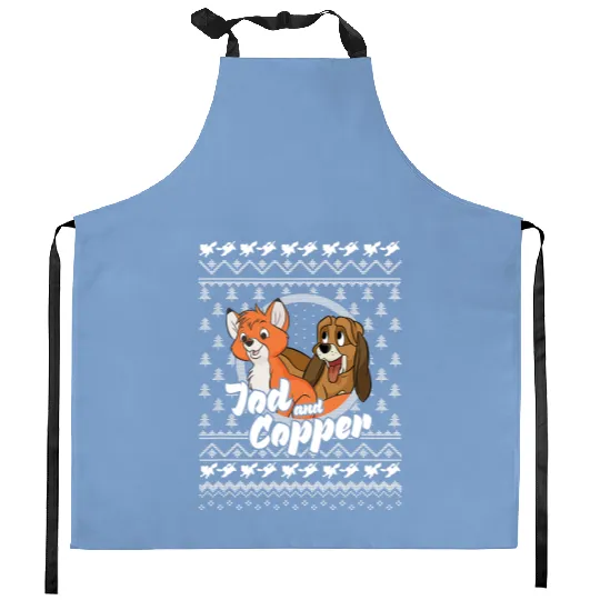Disney The Fox and the Hound Christmas Tod And Copper Logo Kitchen Aprons
