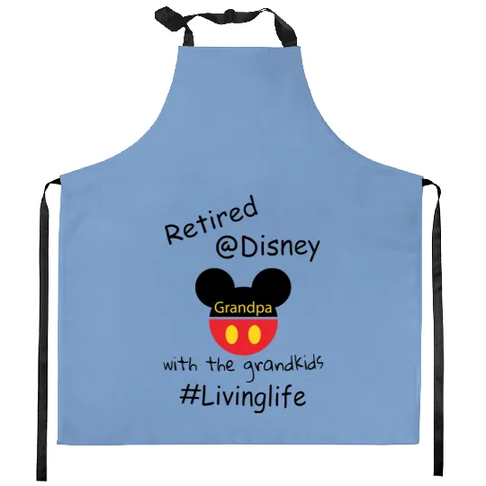 Discover Retired Kitchen Aprons,  gift for Grandpa , gift for dad retirement, Disney dad, Fathers Day Kitchen Aprons