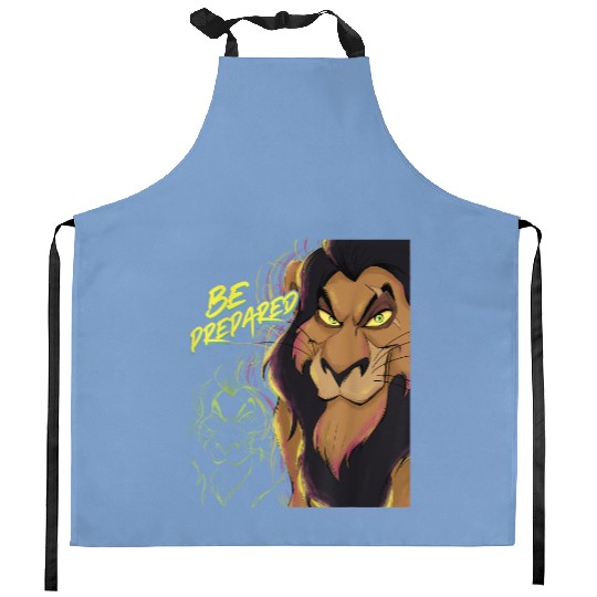 Disney The Lion King Scar Be Prepared Villains Halloween Kitchen Aprons
