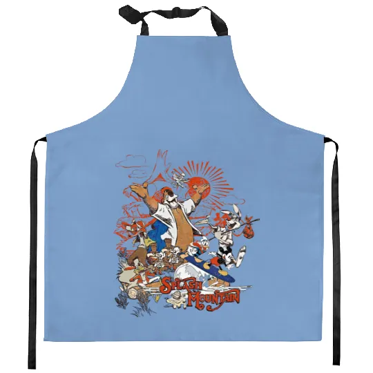 Disney Mickey & Friend Brer Rabbit Bear Fox Splash Mountain Retro Kitchen Aprons, Magic Kingdom Kitchen Aprons