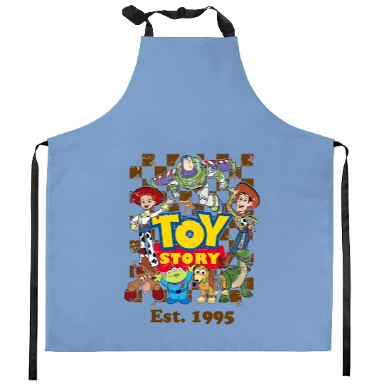 Vintage Disney Pixar Toy Story 1995 Characters Kitchen Aprons, Disneyworld Kitchen Aprons, Disneyland Kitchen Aprons