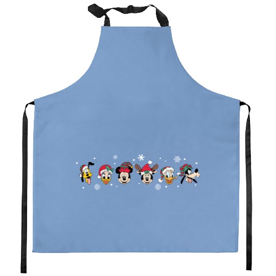 Christmas Mickey and Friends Embroidered Sweater/ Family Christmas Disney Kitchen Aprons