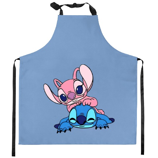 Stitch Disney Kitchen Aprons, Stitch and Angel Kitchen Aprons, Disneyland Kitchen Aprons