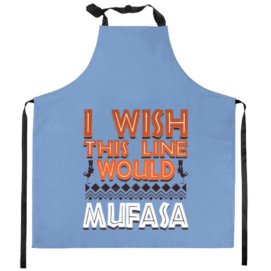 Disney Dad Parks Kitchen Aprons Animal Kingdom Wish This Line Would Mufasa Kitchen Aprons