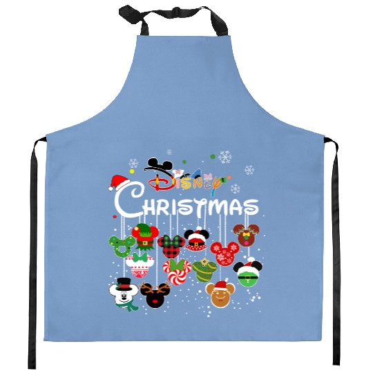 Disney Christmas Kitchen Aprons, Merry and Bright Kitchen Aprons