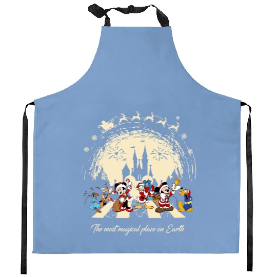 Discover Vintage Disney Christmas Kitchen Aprons Mickey's Very Merry Christmas Party