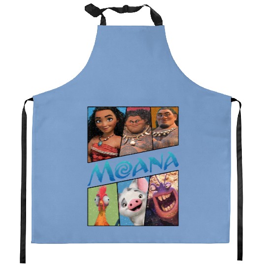 Disney Moana Group Shot Panels Kitchen Aprons