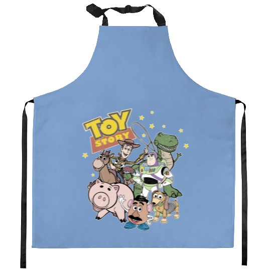 Retro Disney Toy Story Kitchen Aprons, Vintage Toy Story Kitchen Aprons, Woody and Buzz Lightyear, You've Got A Friend In Me Kitchen Aprons