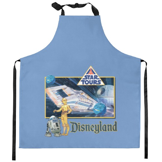 Retro Disneyland Star Tours Throwback Kitchen Aprons, Star Wars World Tour Kitchen Aprons, Disneyworld Star Wars Kitchen Aprons
