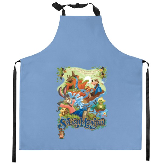 Vintage Splash Mountain Kitchen Aprons, Disney Ride Kitchen Aprons,  Brer Rabbit Kitchen Aprons