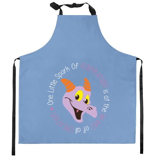 Disney Epcot Kitchen Aprons, One Little Spark of Inspiration Kitchen Aprons, Figment Kitchen Aprons, Dragon Kitchen Aprons, Disney Magic Kingdom Kitchen Aprons, Disney World Kitchen Aprons