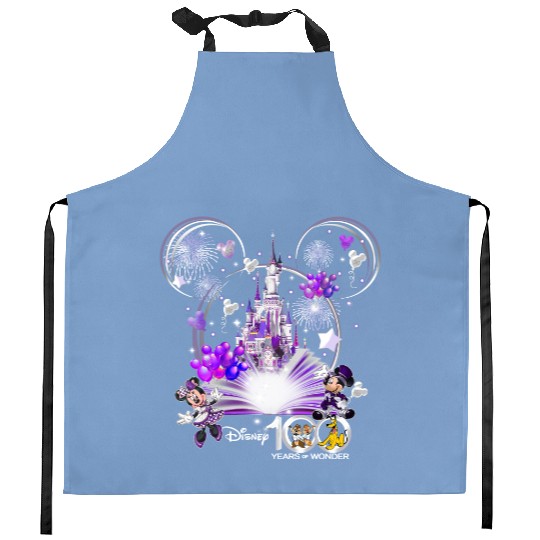 100 Years of Wonder Disney Kitchen Aprons, Disney Trip Kitchen Aprons, Magical Castle Kitchen Aprons, 100th Anniversary Kitchen Aprons