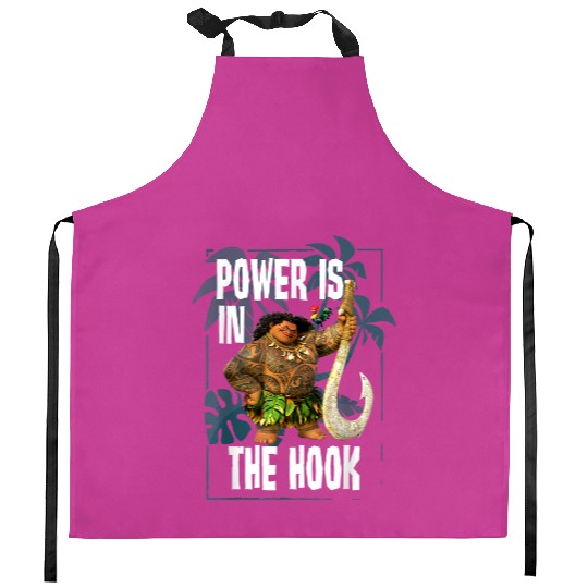 Disney Moana Maui Power Is In The Hook Portrait Kitchen Aprons