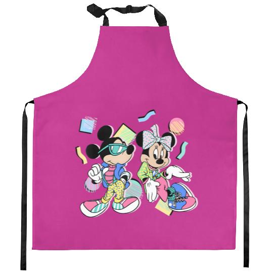 Retro Disney Kitchen Aprons, Mickey Checkered Kitchen Aprons, Disney Family Kitchen Aprons, Minnie Mouse Tees
