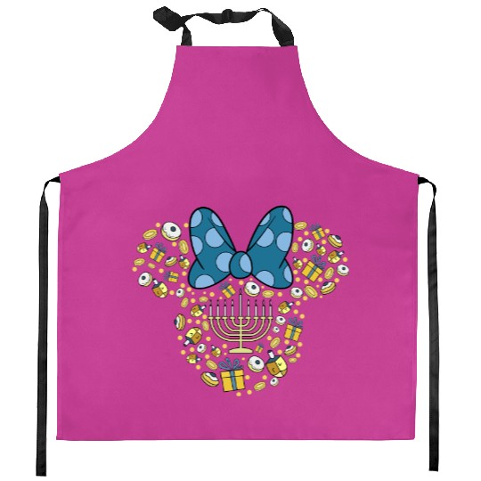 Disney Minnie Mouse Hanukkah Chanukah Kitchen Aprons,Happy Hanukkah Kitchen Aprons