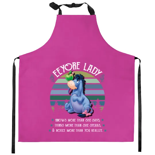 Christmas Gift, Eeyore Kitchen Aprons, Eeyore Unisex Kitchen Aprons, Disney Eeyore Kitchen Aprons