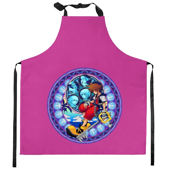 Disney Kingdom Hearts Sora Stained Glass Kitchen Aprons