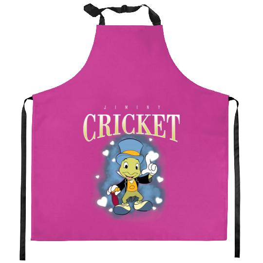 Retro Disney Jiminy Cricket 90s Portrait Kitchen Aprons, Disney Pinocchio