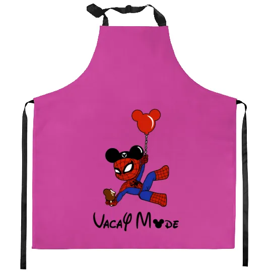 Spiderman Vacay Mode Kitchen Aprons, Disney Spiderman Kitchen Aprons