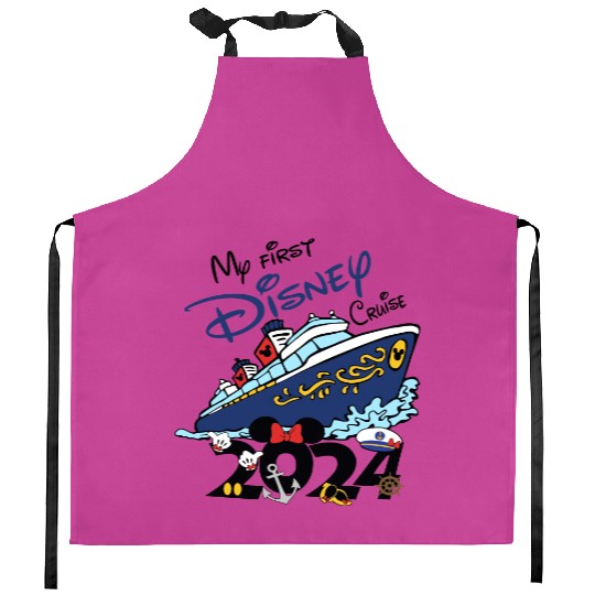 My First Disney Cruise 2024 Kitchen Aprons, Disney Family Cruise Kitchen Aprons