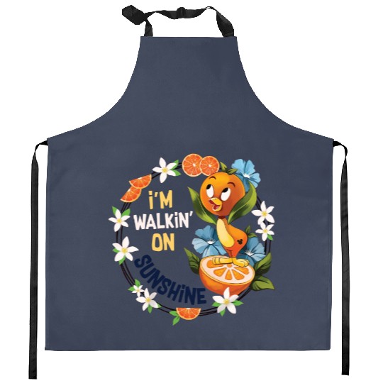 Disney Orange Bird Kitchen Aprons, Im Walking On Sunshine Kitchen Aprons