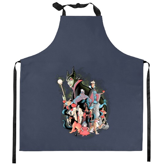 Disney Villain Kitchen Aprons, Maleficent Evil Queen, Disneyland Kitchen Aprons