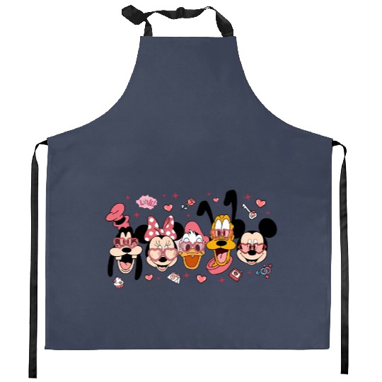 Disney Mickey and Friends Valentine Kitchen Aprons