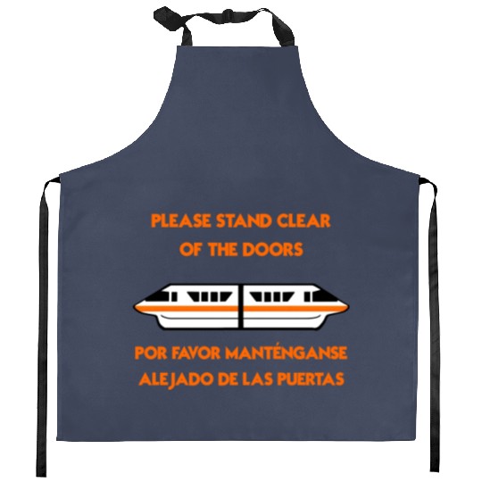 Monorail Warning: Orange - Disney - Kitchen Aprons