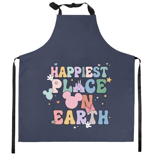 Retro Happiest Place on Earth Kitchen Aprons, Disney  Color Kitchen Aprons