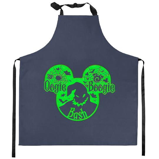 Disney Oogie Boogie Bash Kitchen Aprons, Disney Halloween Kitchen Aprons, Oogie Boogie Man Kitchen Aprons, Nightmare Before Christmas Kitchen Aprons