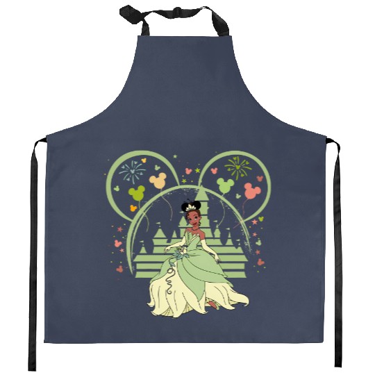 Tiana Mickey Ear Kitchen Aprons, Princess Tiana Kitchen Aprons, Mickey Ear Kitchen Aprons, Disney Princess Kitchen Aprons, Tiana Magic Kingdom Kitchen Aprons