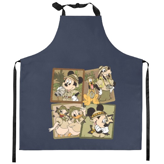 Disney Animal Kingdom Kitchen Aprons, Vintage Animal Kingdom Kitchen Aprons, Mickey Safari Kitchen Aprons,