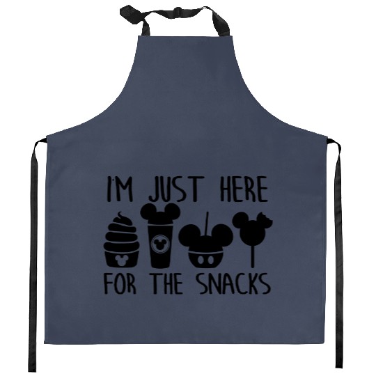 I'm here for the snacks,Disney Kitchen Aprons Funny Disney Kitchen Aprons,Disney Epcot Kitchen Aprons