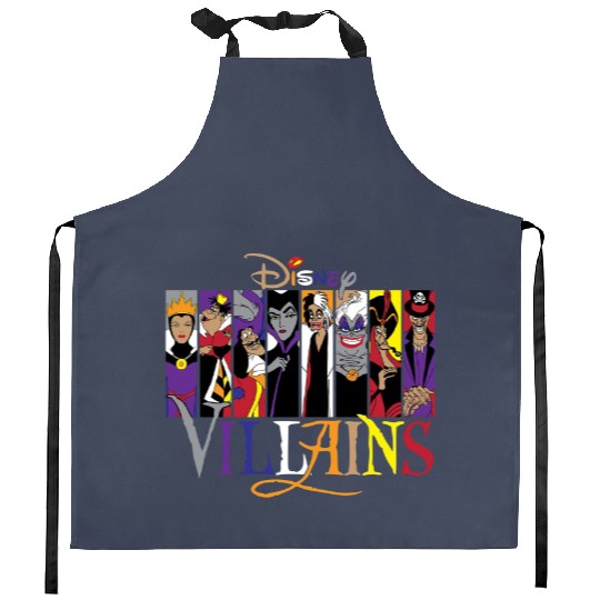 Disney Villains Kitchen Aprons, Maleficent Evil Queen Kitchen Aprons, Disney Villains Castle Kitchen Aprons