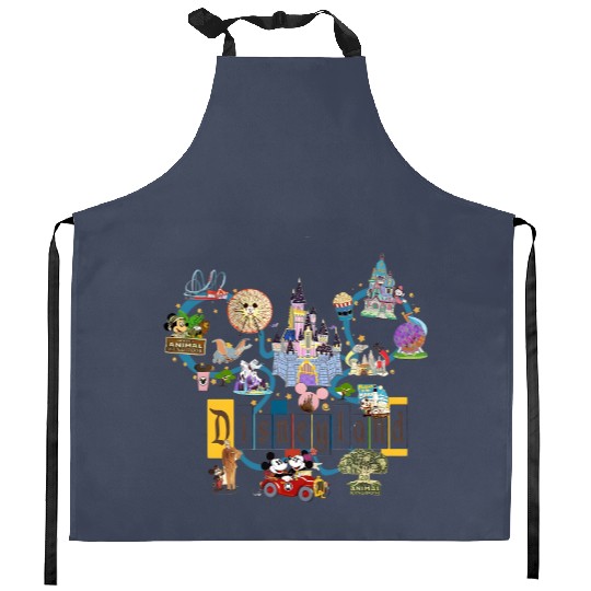 Disneyland Vintage Kitchen Aprons, Disney Retro Kitchen Aprons, Mickey Vintage Kitchen Aprons, Disney Animal Kingdom Kitchen Aprons