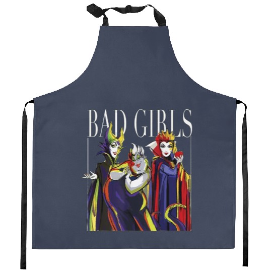 Disney Villains Bad Girls Group Ursula Maleficent Evil Queen Kitchen Aprons