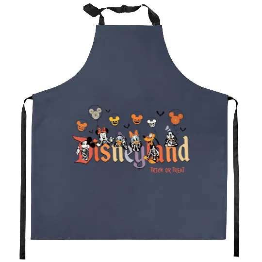 Discover DisneyLand Kitchen Aprons, Halloween Kitchen Aprons, Disney Halloween Family Kitchen Aprons, Spooky Kitchen Aprons