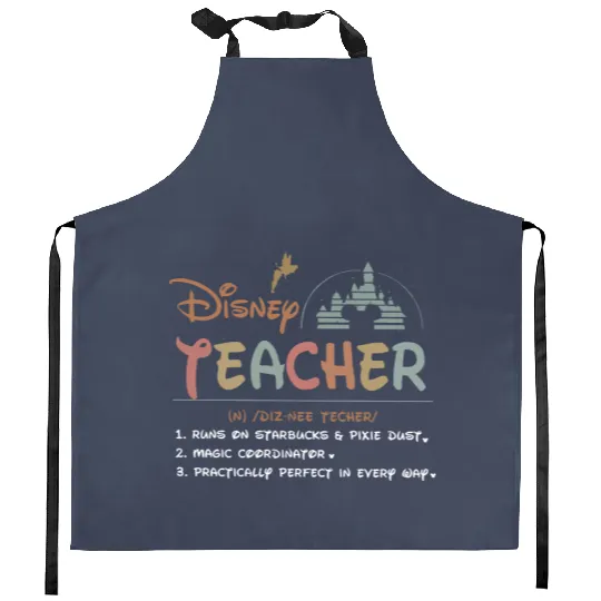 Disney teacher definition Kitchen Aprons, Magic teacher Kitchen Aprons, Gift for teacher