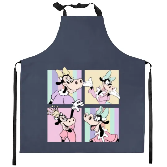 Disney Clarabelle Cow Kitchen Aprons, Disney Girls Kitchen Aprons, Disney Aesthetic Kitchen Aprons, Disneyworld Kitchen Aprons