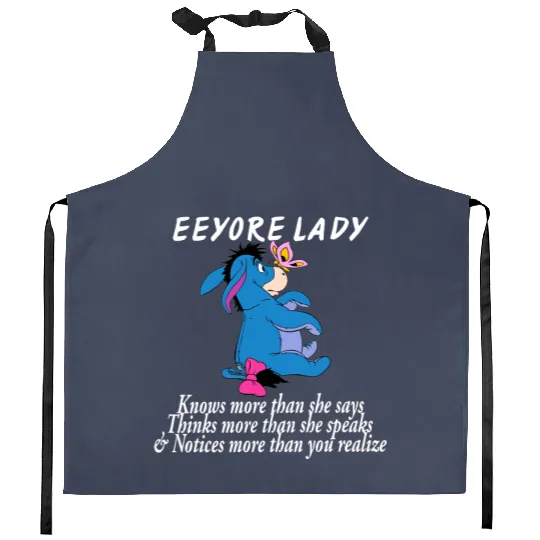 Disney Eeyore Kitchen Aprons, Eeyore Lady Knows More Than She Says Kitchen Aprons Winnie The Pooh Kitchen Aprons