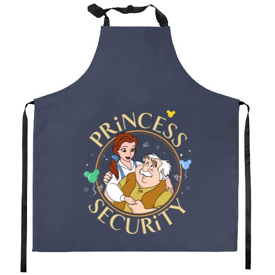 Maurice And Belle Princess Security Kitchen Aprons, Beauty And The Beast, Disney Dad Kitchen Aprons