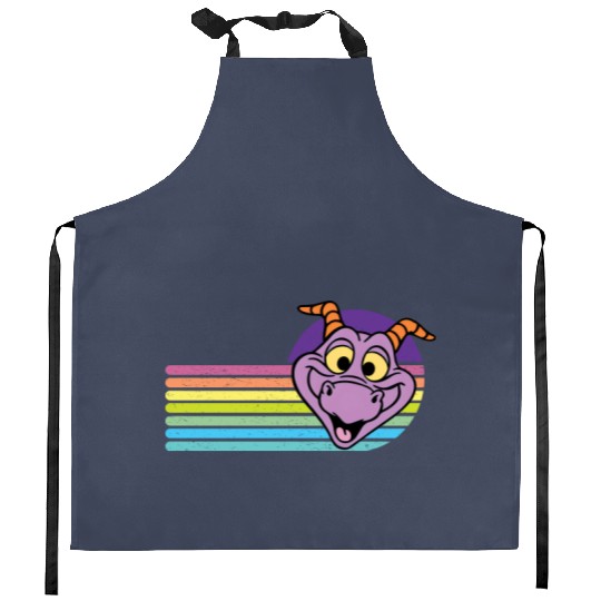 Disney vintage Kitchen Aprons - Disney figment Kitchen Aprons - Disney Epcot Kitchen Aprons
